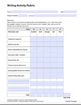 Writing Activity Rubric