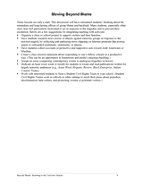 Moving Beyond Blame -- Extension Activities