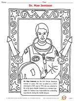 Dr. Mae Jemison Coloring Page