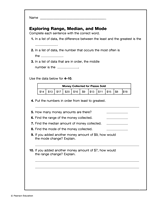 Exploring Range, Median, and Mode