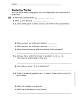 Exploring Tenths (Gr. 3)