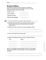 Place Values and Time: Decision Making Skills (Gr. 3)