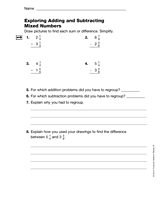 Exploring Adding and Subtracting Mixed Numbers (Gr. 5)