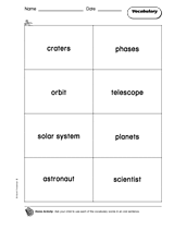 The Solar System: Vocabulary