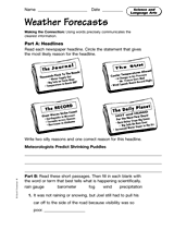 Science and Language Arts: Weather Forecasts