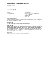 Investigate Activity: Investigating Friction and Motion