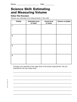 Science Skill: Estimating and Measuring Volume