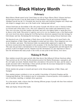 Black History Month Activities