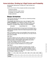 Home Activities: Dividing by 2-Digit Factors and Probability