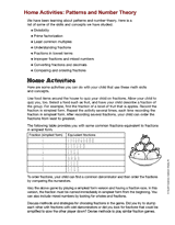 Home Activities: Patterns and Number Theory