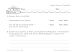 Math Warm-Up 207 for Gr. 1 & 2: Graphs, Data & Probability