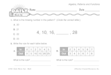 Math Warm-Up 230 for Gr. 3 & 4: Algebra, Patterns & Functions