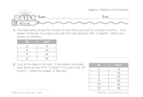Math Warm-Up 239 for Gr. 3 & 4: Algebra, Patterns & Functions