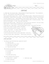 Historical Fiction Reading Warm-Up: Inventing Crayons