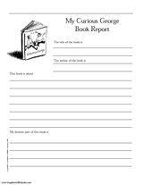 My Curious George Book Report