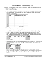 Spend a Million Dollars Using Excel