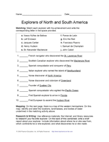 Explorers of North and South America