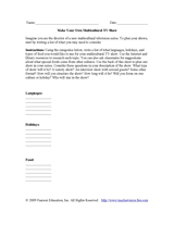 Make Your Own Multicultural TV Show
