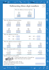 Subtracting Three-Digit Numbers II (Grade 4)