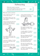 Word Problems: Two-Digit Subtraction