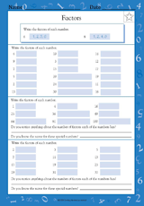 Factors of Numbers From 1-100