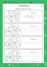 Ordering Numbers 1-100