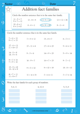 Addition Fact Families (Grade 3)