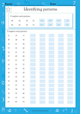 Identifying Decreasing Number Patterns
