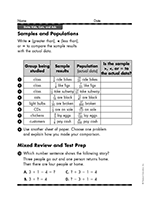Samples and Populations